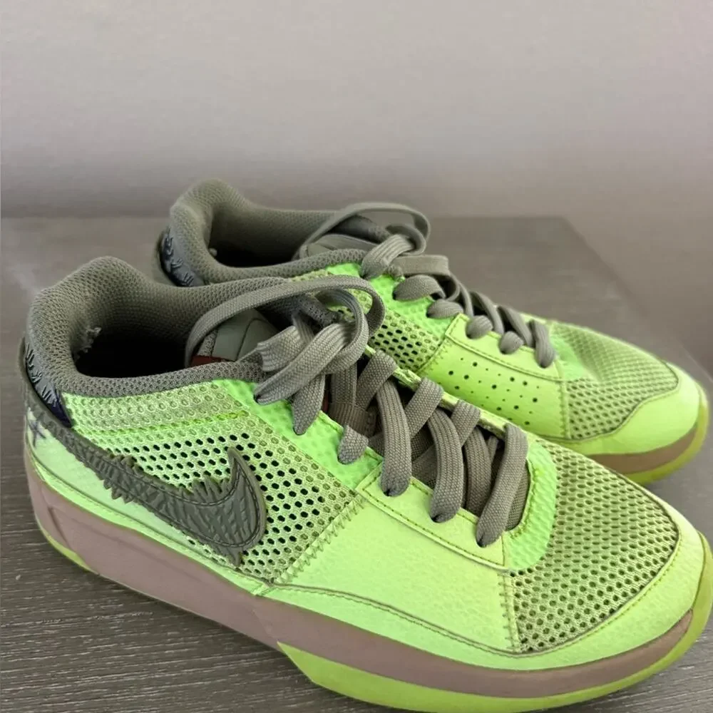 NIKE JA MORANT JA 1 ZOMBIE LIME BLAST/OIL GREEN BLACK HEMP
